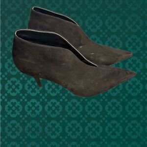 Zara Black Pointed 2.5inch Heeled Boots